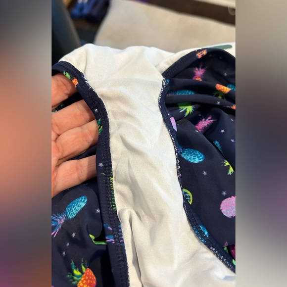 NWT Jessica Simpson Girls Size 14 Halter Bathing Suit with Rainbow Pineapples - Picture 8 of 8